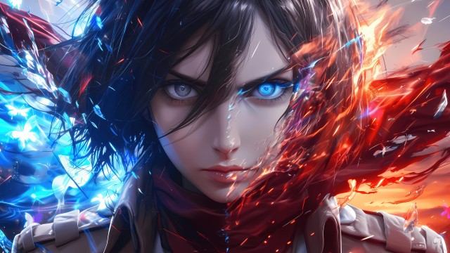 Mikasa Ackerman AI art