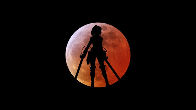 Mikasa Ackerman Black background