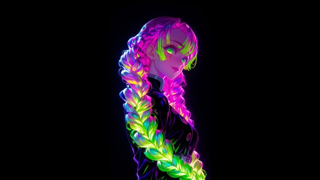 Mitsuri Kanroji Neon art