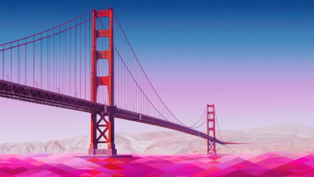 Golden Gate Bridge Pink aesthetic