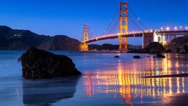 Golden Gate Bridge Reflection