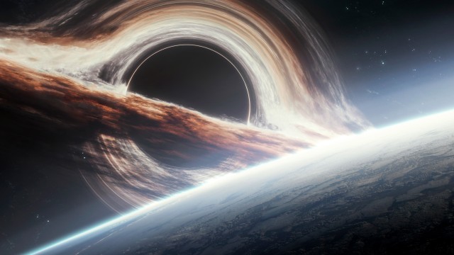 Gargantua black hole Planet Earth