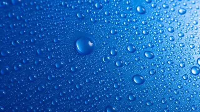 Droplets Blue background