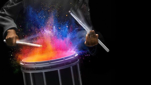 Drum beat Colors splash