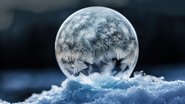 Frozen bubble Soap Bubble
