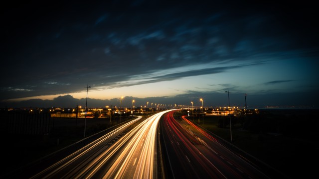 Highway Light trails