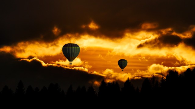 Hot air balloons Sunset