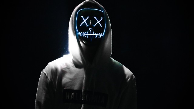 LED mask Hoodie