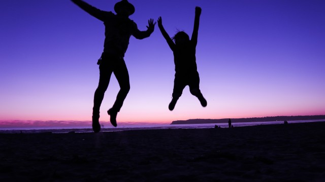 Silhouette Jumping