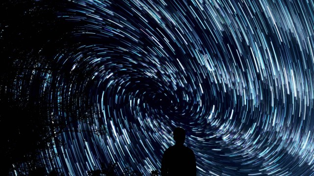 Star Trails Standing Man
