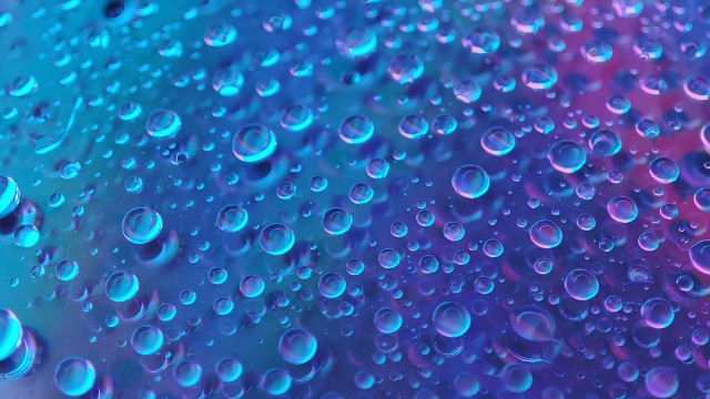 Water droplets Blue aesthetic