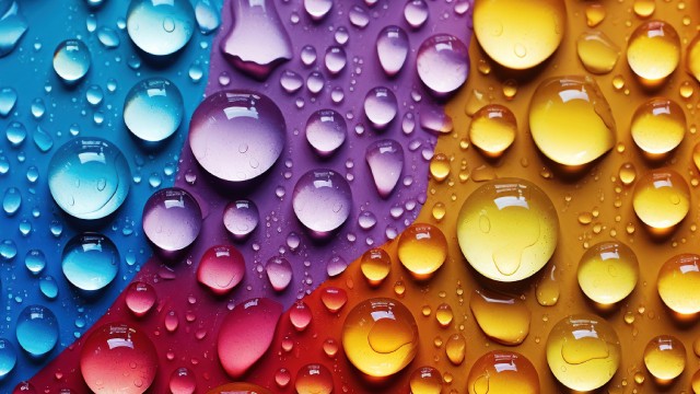 Water drops Colorful background