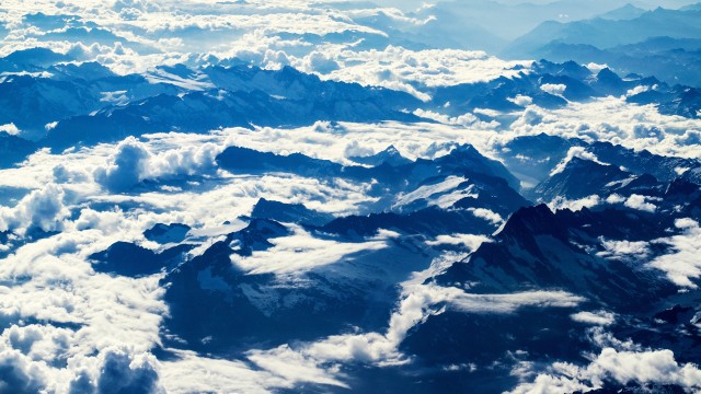 Alps mountains Aerial view