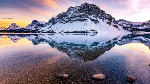 Bow Lake Crowfoot Mountain