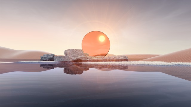 Desert Landscape Sunset