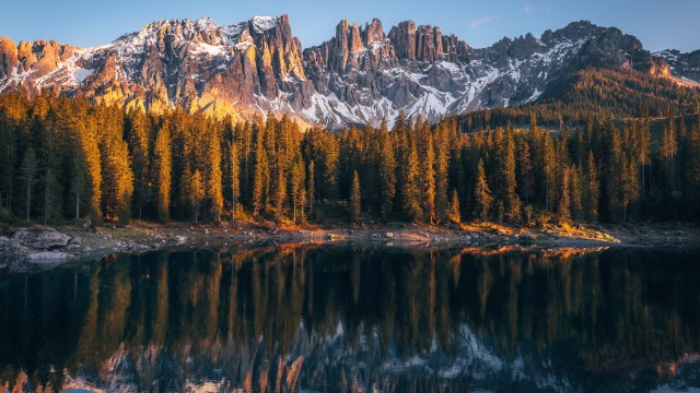Dolomites Karersee Lake
