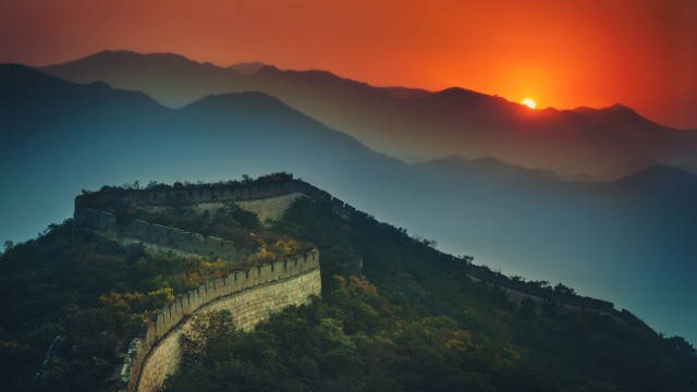 Great Wall of China Sunset