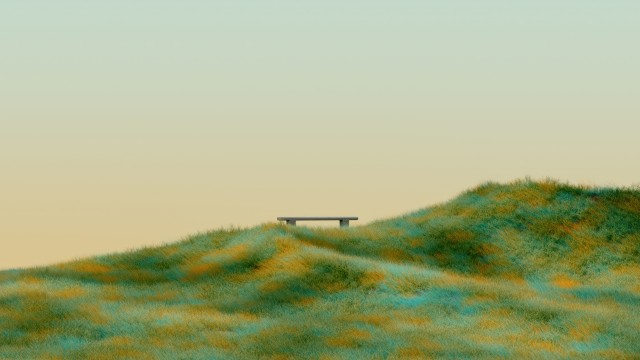 Green landscape Bench