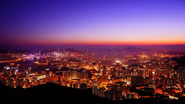 Hong Kong City Night time