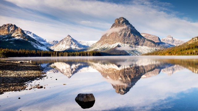 Lake Glacier mountains