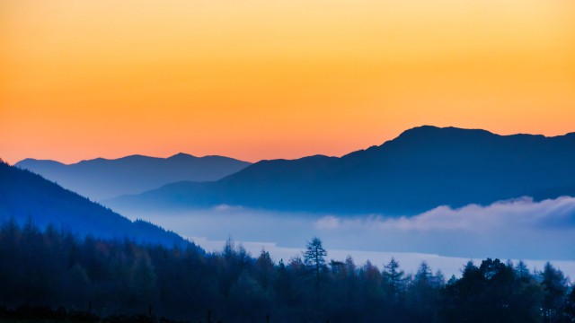 Loch Ness Silhouette Mountain
