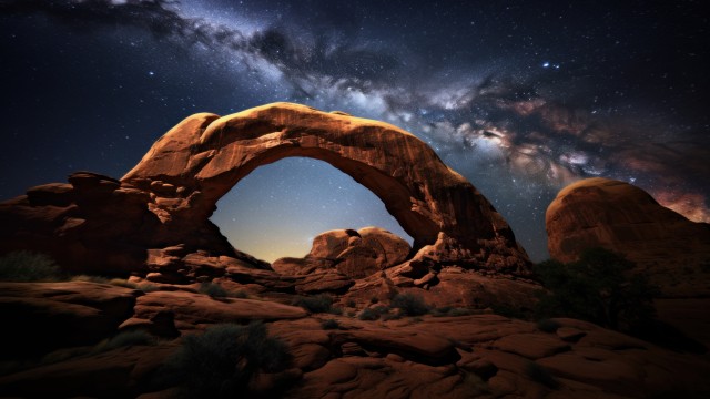 Milky Way arch Arches National Park