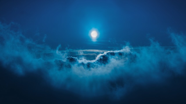 Moon Above clouds