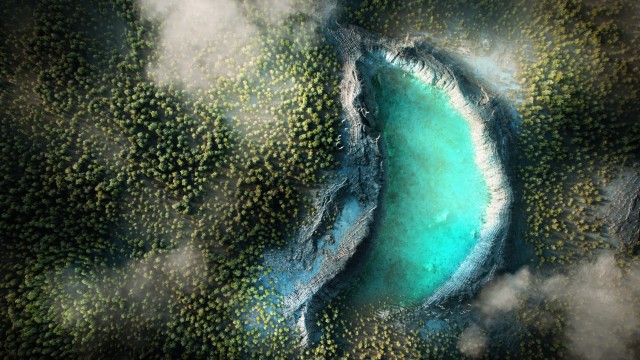 Mountain lake Crater