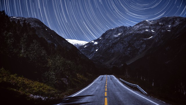Mountains Star Trails