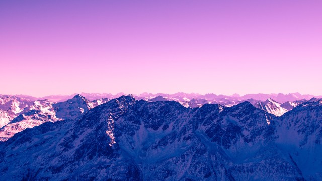 Purple sky Glacier mountains