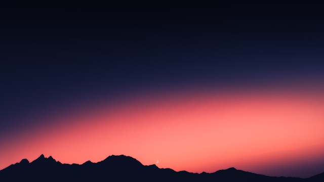 Silhouette Mountain Sunset