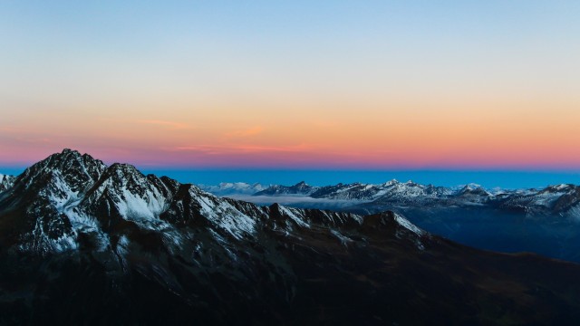 Snow covered Mountain range