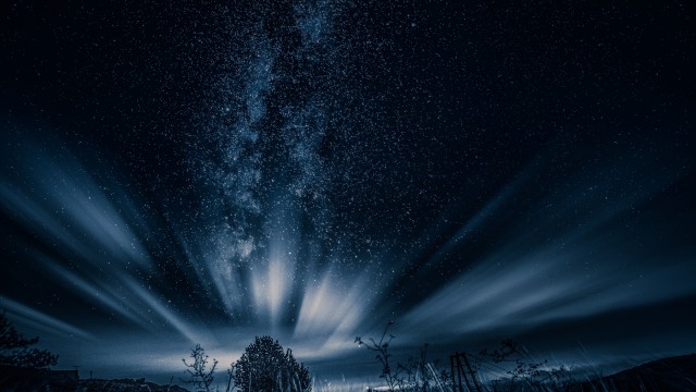 Starry sky Northern Lights