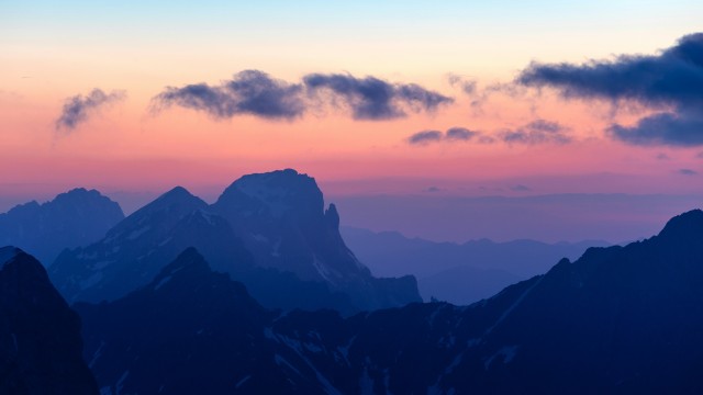 Sunset Alps mountains