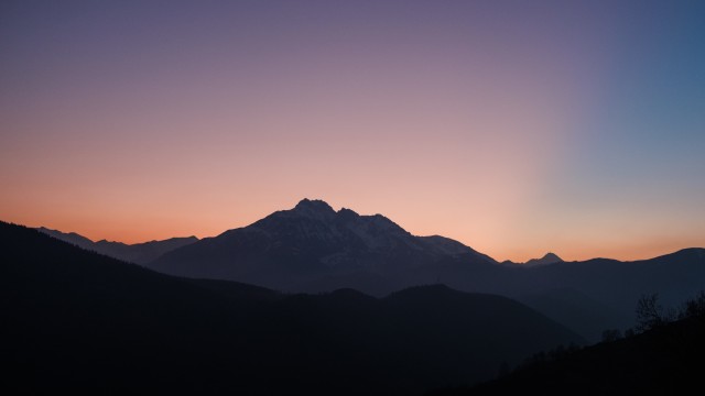 Sunset Mountains Silhouette