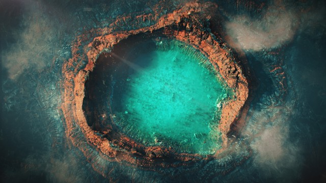 Turquoise water Crater