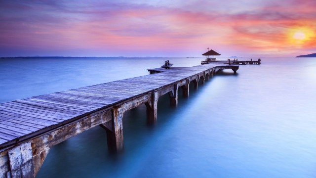 Wooden pier Sunrise