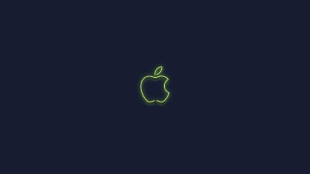 Green Apple logo Neon sign