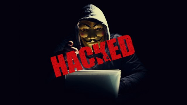 Hacker in Anonymous Mask