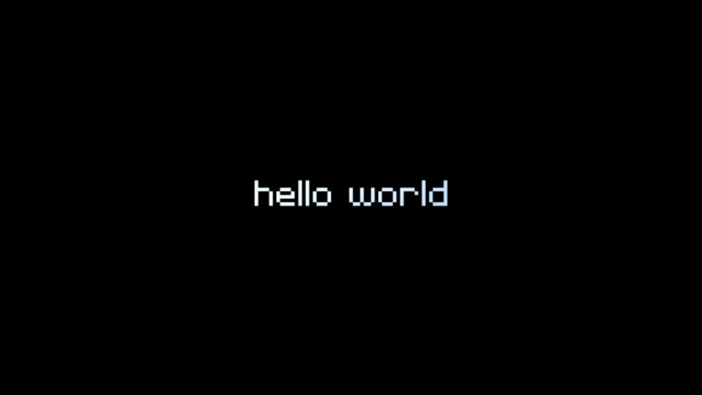 Hello world Pixel art