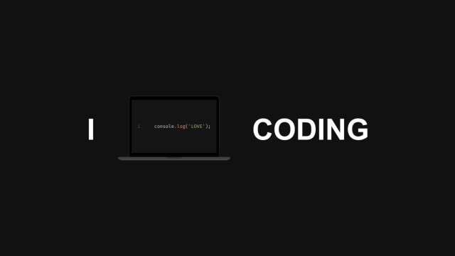 I Love Coding Dark background