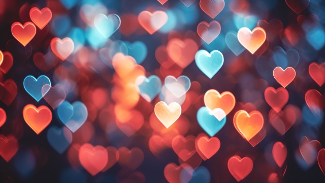 Bokeh Background Love hearts