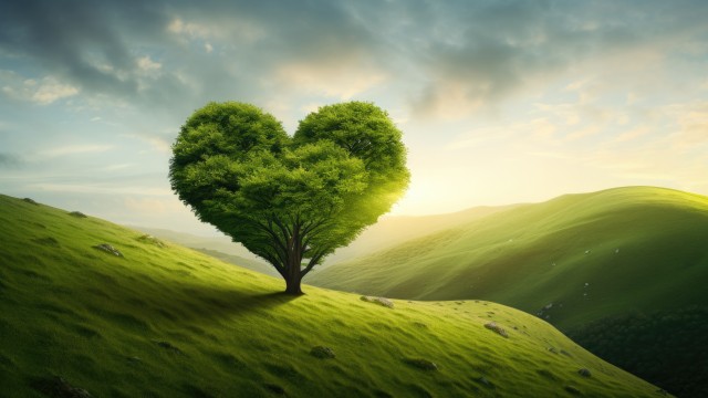 Love heart Green Tree