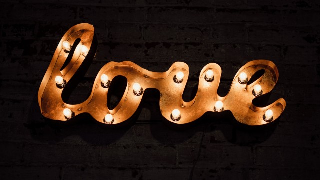 Love text Sign board