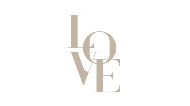 Love word Typography