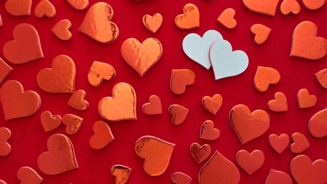 Red hearts Heart shape