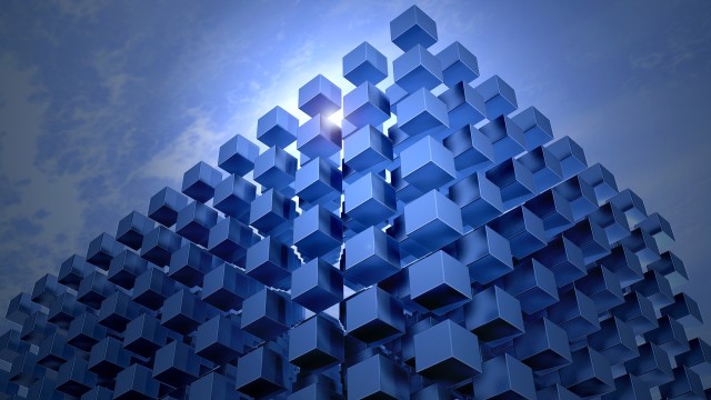 3D cubes Modern architecture