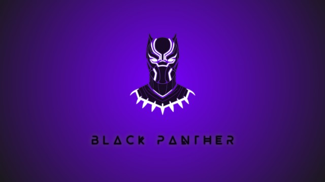 Black Panther Minimal Purple