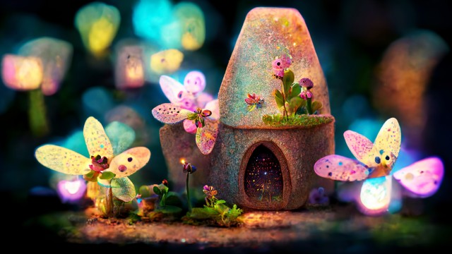 Fairy house Bokeh Background