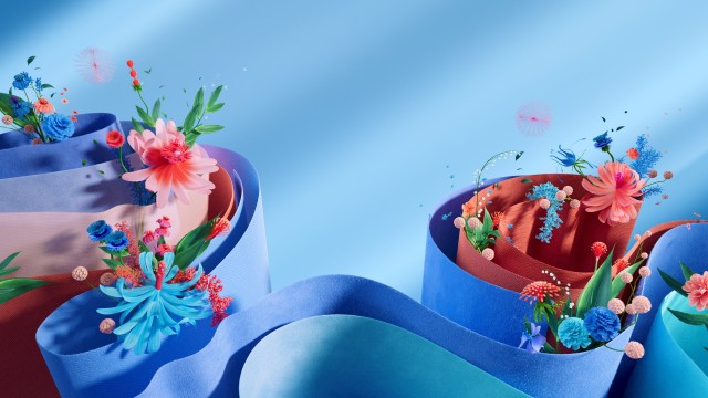 Floral Blue aesthetic